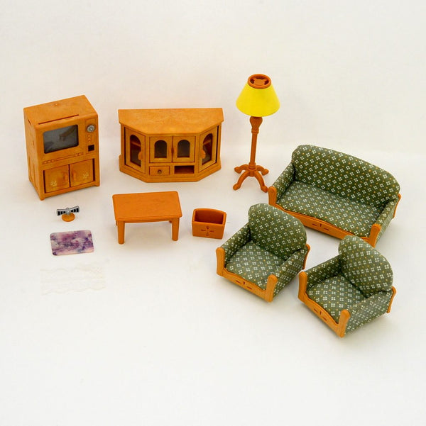 [Used] LIVING ROOM SET Epoch Calico Clitters Japan Sylvanian Families