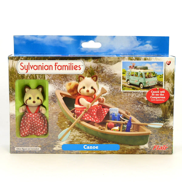 [Used] CANOE BOAT WITH RACOON 4371 Flair Sylvanian Families