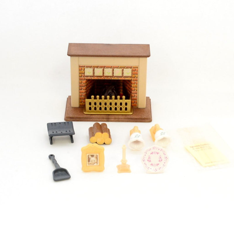 [Used] FIREPLACE SET KA-505 Retired Rare Epoch Japan Calico Sylvanian Families