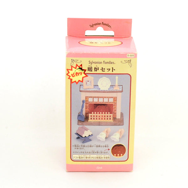 [Used] FIREPLACE SET KA-505 Retired Rare Epoch Japan Calico Sylvanian Families