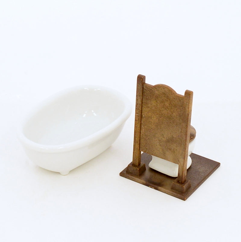 [Used] BROWN TOILET SET Epoch Japan Sylvanian Families