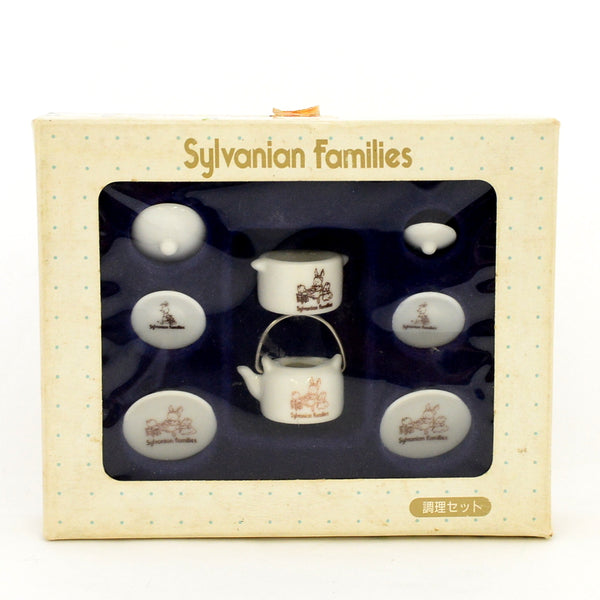 [Used] Retired CERAMIC KITCHENWARE SET KA-17 Japan Sylvanian Families