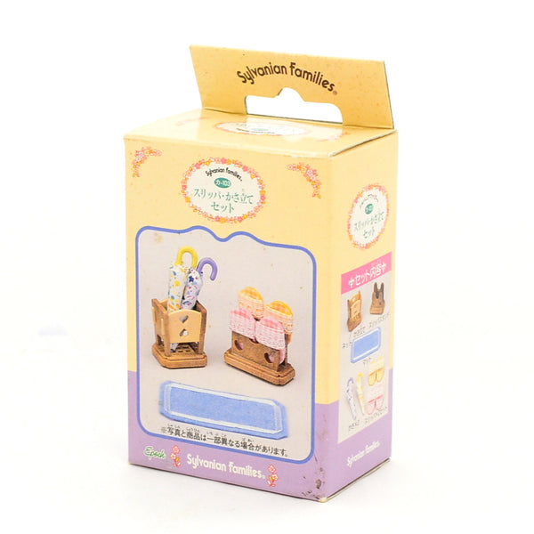 [Used] SLIPPER AND UMBRELLA STAND SET Vintage 1999 Epoch Japan Sylvanian Families