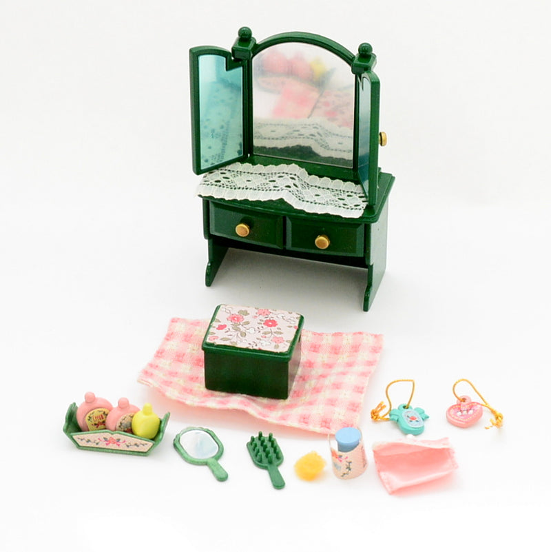 [Used] GREEN DRESSER SET KA-69 Epoch Japan Sylvanian Families