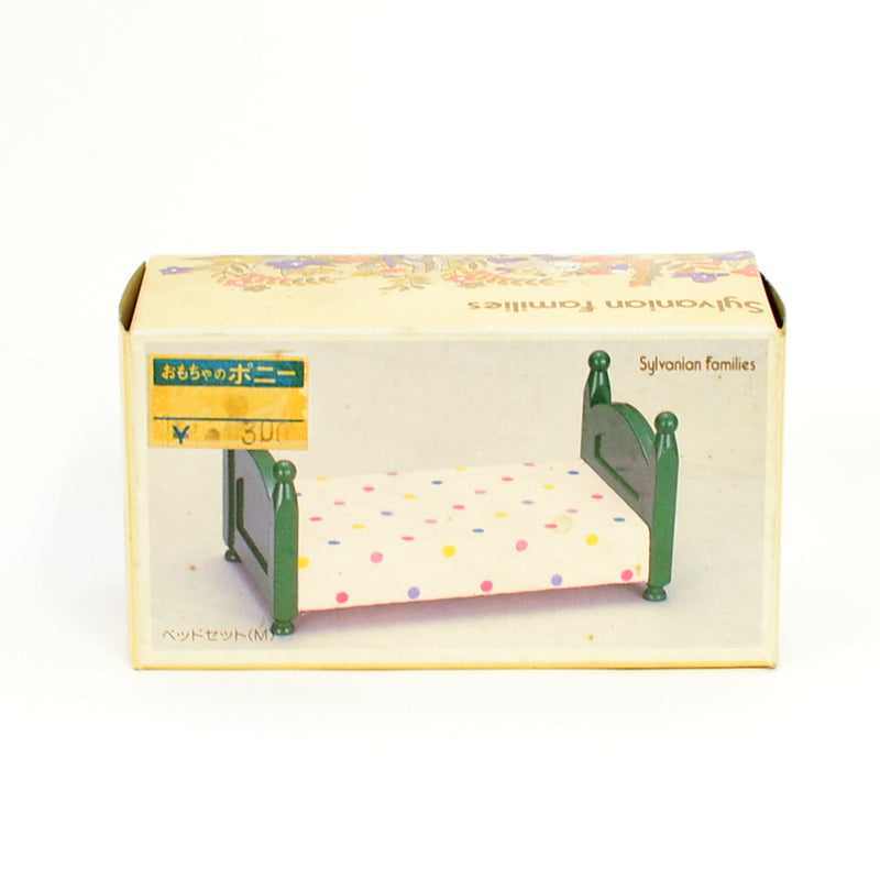 [Used] GREEN BED M KA-08 Epoch Japan  Sylvanian Families