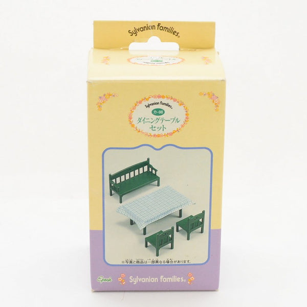 [Used] GREEN DINING TABLE SET KA-98 Epoch Japan Sylvanian Families