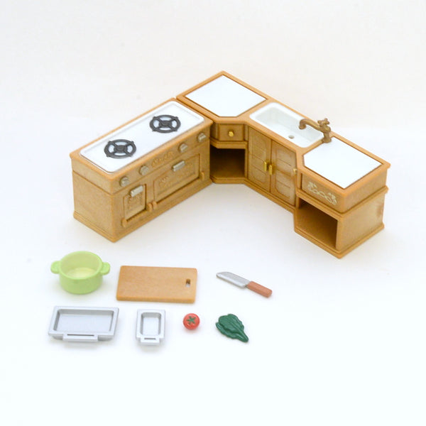 [Used] KITCHEN SET KA-411 Epoch Japan Retired Rare Sylvanian Families