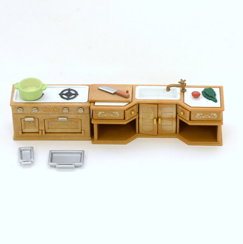 [Used] KITCHEN SET KA-411 Epoch Japan Retired Rare Sylvanian Families