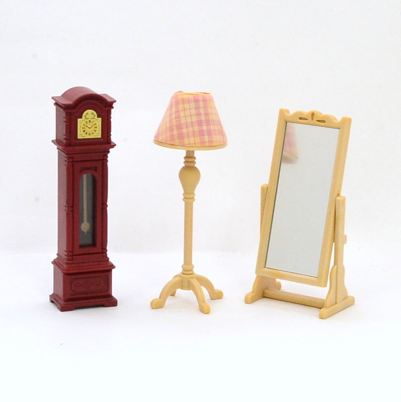 [Used] CLOCK LAMP MIRROR SET KA-88 Epoch Japan 1998 Retired Calico Sylvanian Families