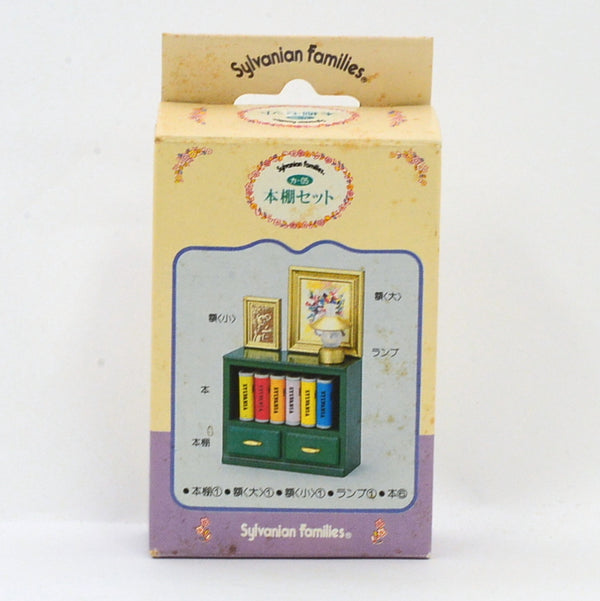 [Used] GREEN BOOKSHELF SET KA-05 Japan Sylvanian Families