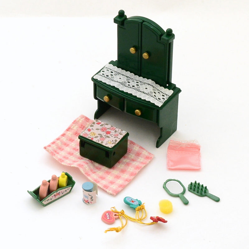 [Used] GREEN DRESSER SET KA-69 Epoch Japan Sylvanian Families