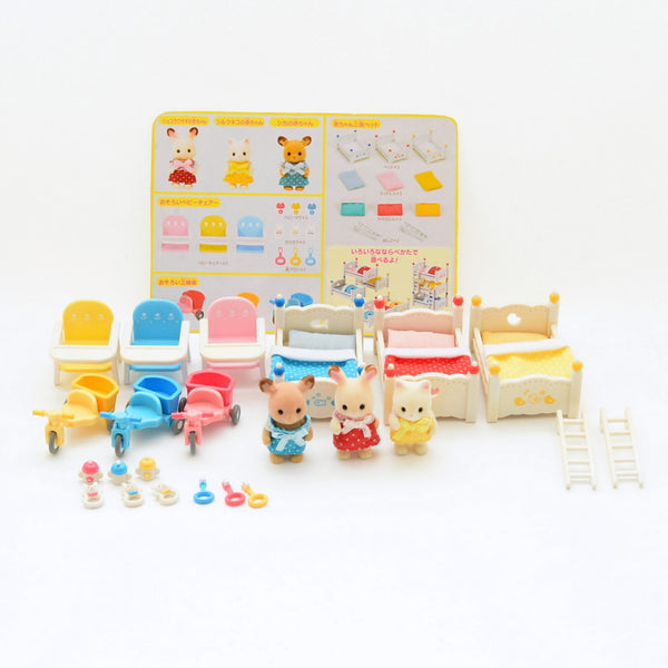 [Used] 3 BABIES FURNITURE SET SE-171 NIB Epoch Japan Sylvanian Families