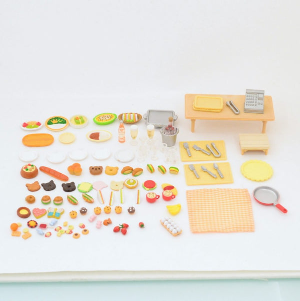 [Used] SMALL PARTS SET PARTY FOOD Epoch Japan Sylvanian Families