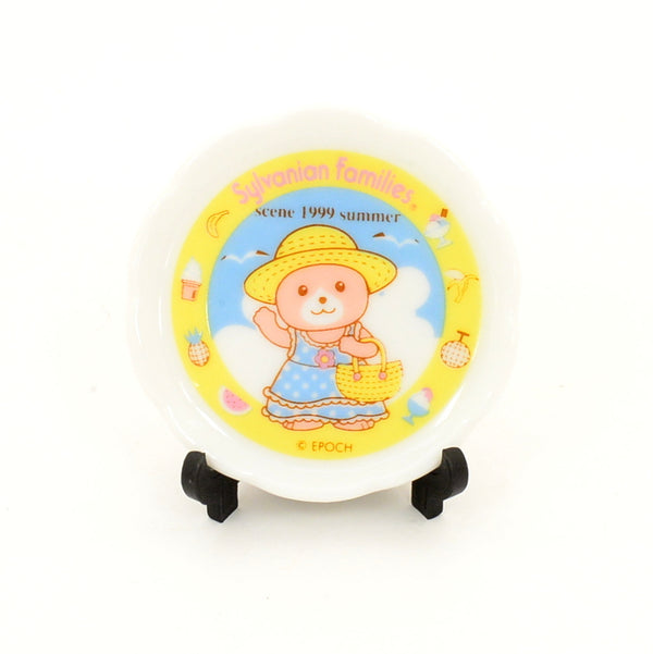 [Used] MINIATURE DECORATIVE PLATE 6 summer 1999 Sylvanian Families