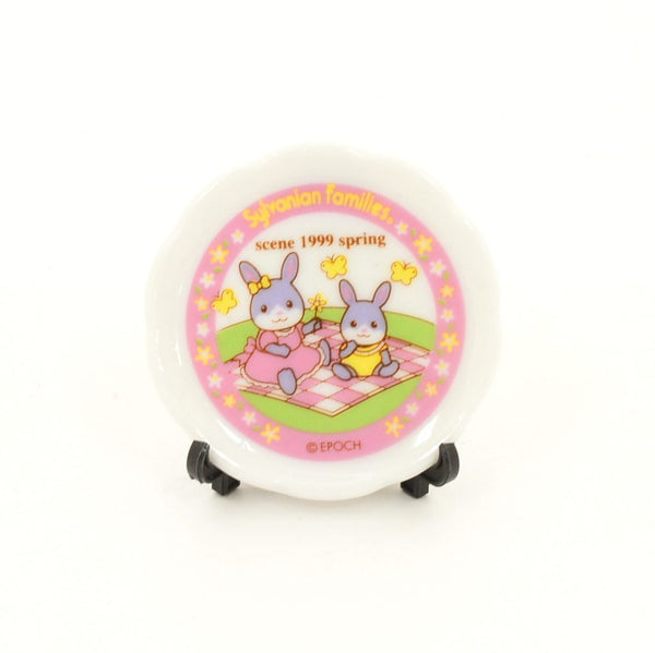 [Used] MINIATURE DECORATIVE PLATE 5 spring 1999 Sylvanian Families