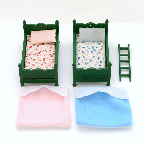 [Used] GREEN BUNK BED SET KA-47 Japan Vintage Sylvanian Families