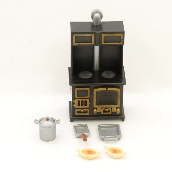 [Used] BLACK OVEN SET KA-109 Epoch Japan Sylvanian Families