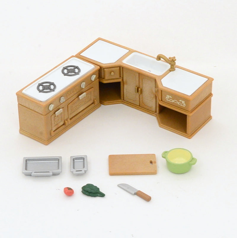 [Used] KITCHEN SET KA-411 Epoch Japan Retired Rare Sylvanian Families