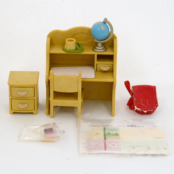 [Used] STUDY DESK SET KA-309 Epoch Retired Rare Sylvanian Families