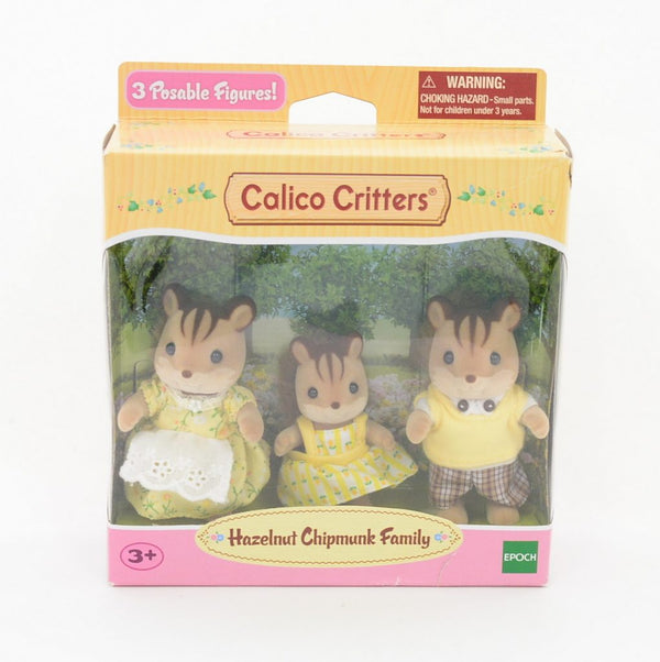 [Used] HAZELNUT CHIPMUNK FAMILY SQUIRREL Calico Clitters Epoch Sylvanian Families