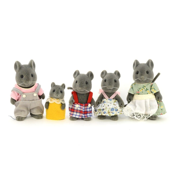 [Used] GRAY MOUSE FAMILY Sylvanian Families