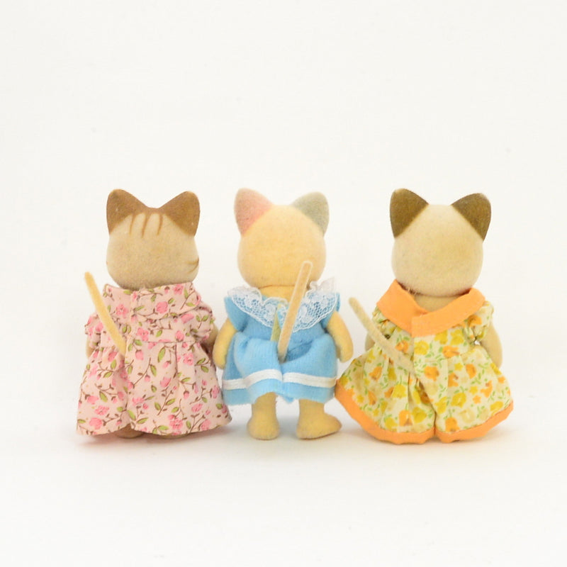 [Used] CREAM, STRIPED, WHISKERS SPOTTED CAT SET Sylvanian Families