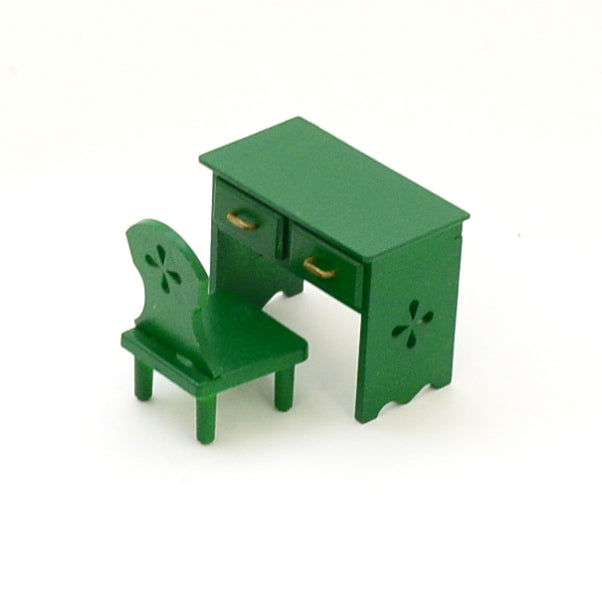 [Used] GREEN TABLE & CHAIR SET KA-20 Epoch Japan  Sylvanian Families