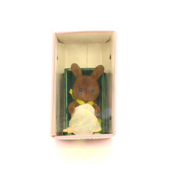 [Used] BROWN RABBIT BABY CRADLE SET-B KA-13-450 Sylvanian Families