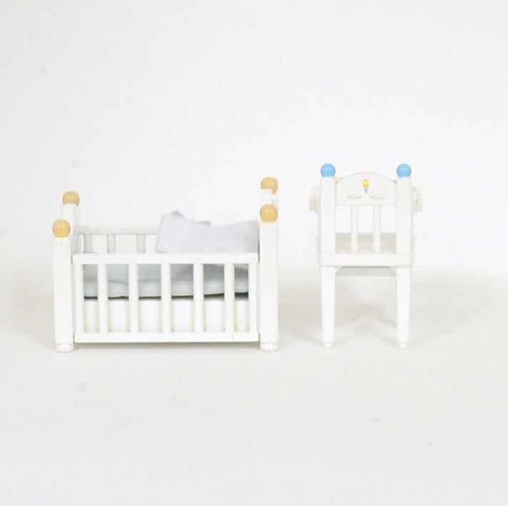 [Used] BABY CRIB BABY CHAIR SET Epoch Sylvanian Families
