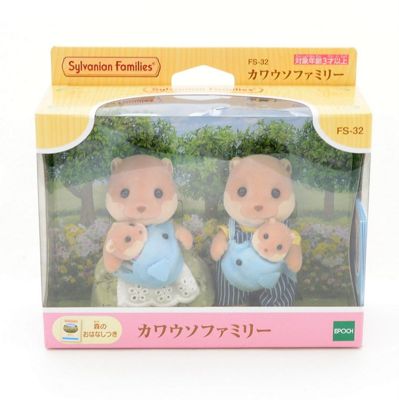[Used] OTTER FAMILY FS-32 Dolls Epoch Japan  Sylvanian Families