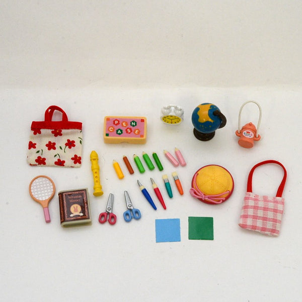 [Used] SCHOOL RELATED ITEMS Calico Clitters Epoch Japan Sylvanian Families