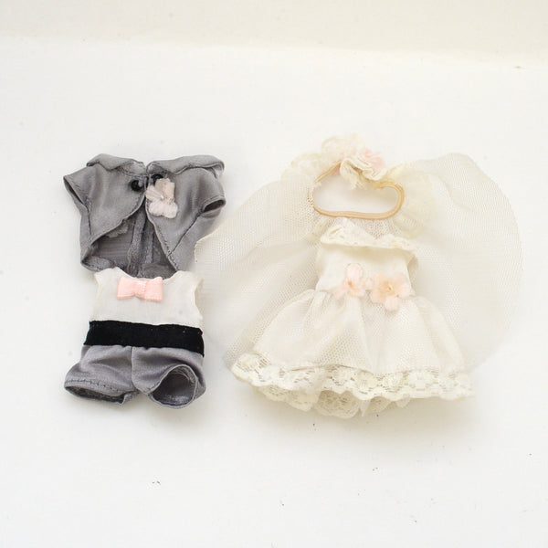 [Used] TUXEDO WEDDING DRESS SET Calico Clitters Epoch Japan Sylvanian Families