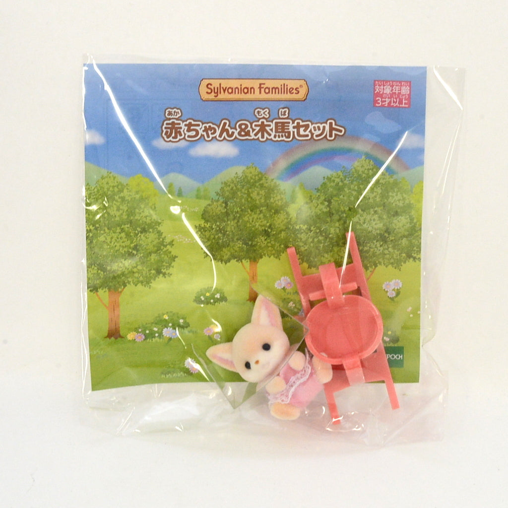 Bébé renard fennec et cheval à bascule Sylvanian Families Calico Critters