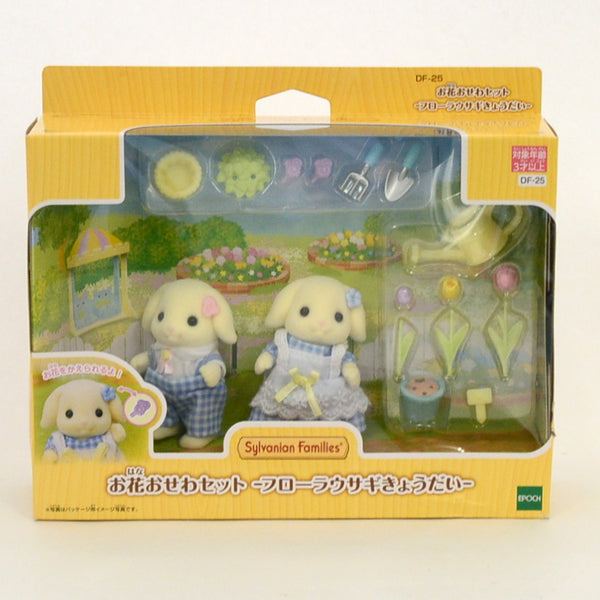 [Used] FLOWER CARE SET FLORA LOP RABBIT SIBLINGS DF-25 Sylvanian Families