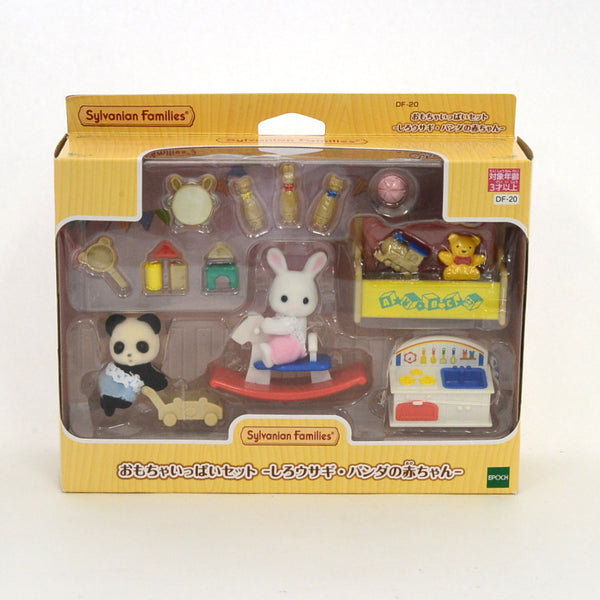 [Used] WHITE RABBIT & PANDA TOY SET DF-20 Sylvanian Families