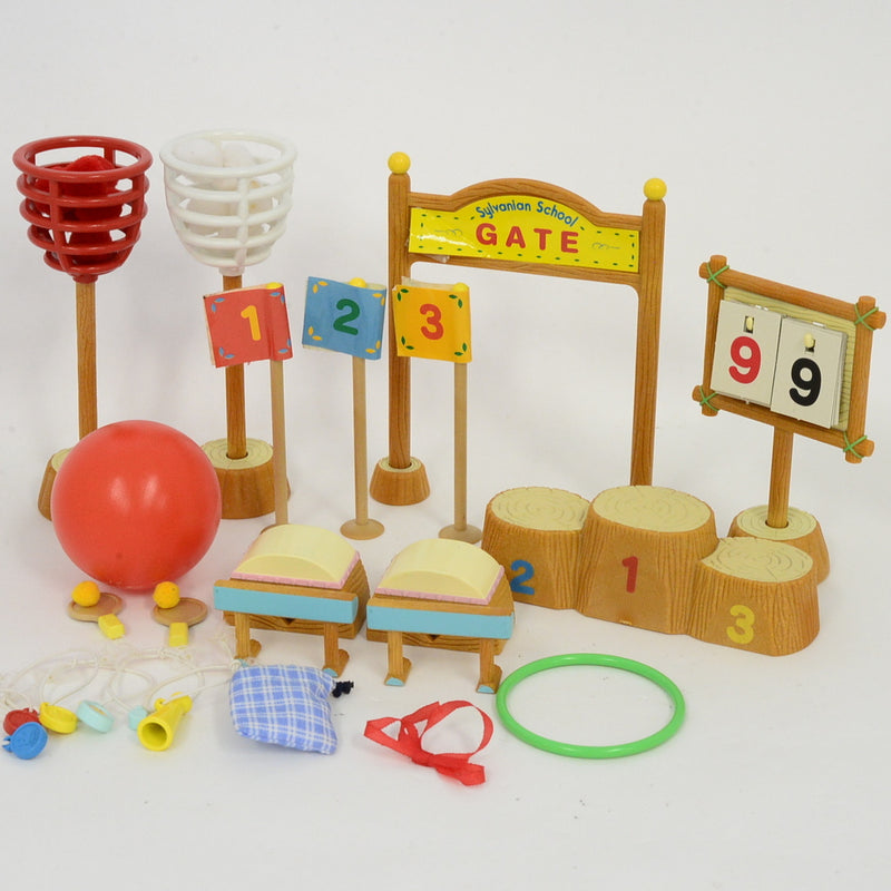 [Used] SCHOOL SPORTS DAY SET S-08 1998 Epoch Japan Sylvanian Families