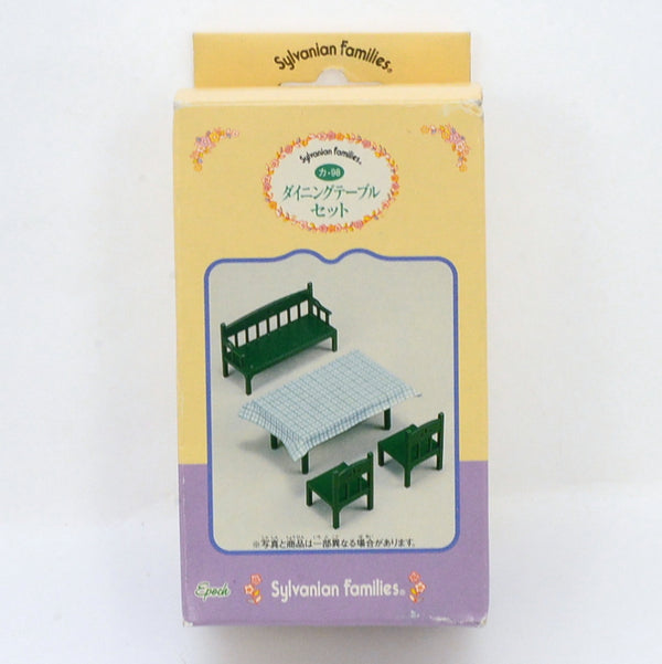 [Used] GREEN DINING TABLE SET KA-98 Epoch Japan Sylvanian Families