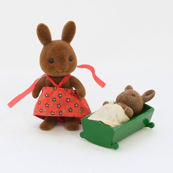 [Used] BROWN RABBIT GIRL BABY Japan Sylvanian Families