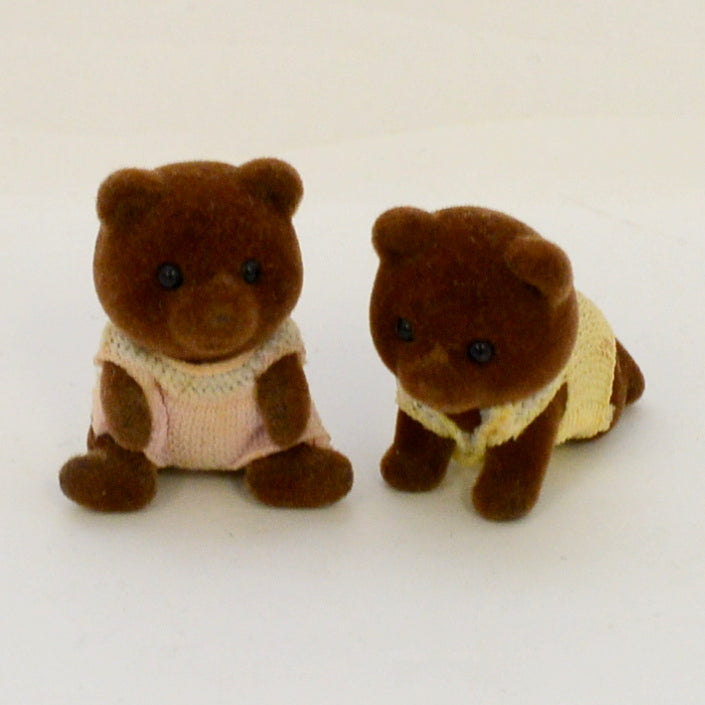 [Used] BROWN BEAR BABY TWINS Epoch Sylvanian Families