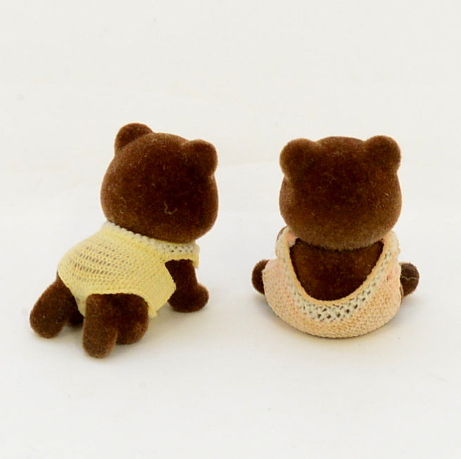 [Used] BROWN BEAR BABY TWINS Epoch Sylvanian Families