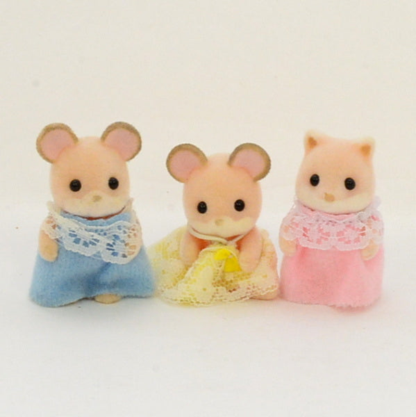[Used] PINK FOX BABY and MARSHMALLOW MICE BABY Epoch Japan Sylvanian Families