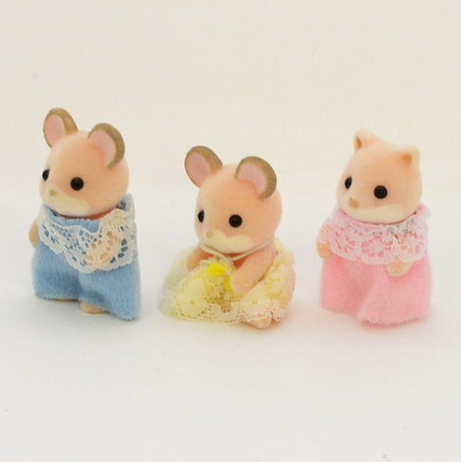 [Used] PINK FOX BABY and MARSHMALLOW MICE BABY Epoch Japan Sylvanian Families