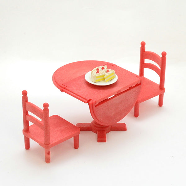 [Used] RED FOLDING TABLE SET Epoch Japan Sylvanian Families