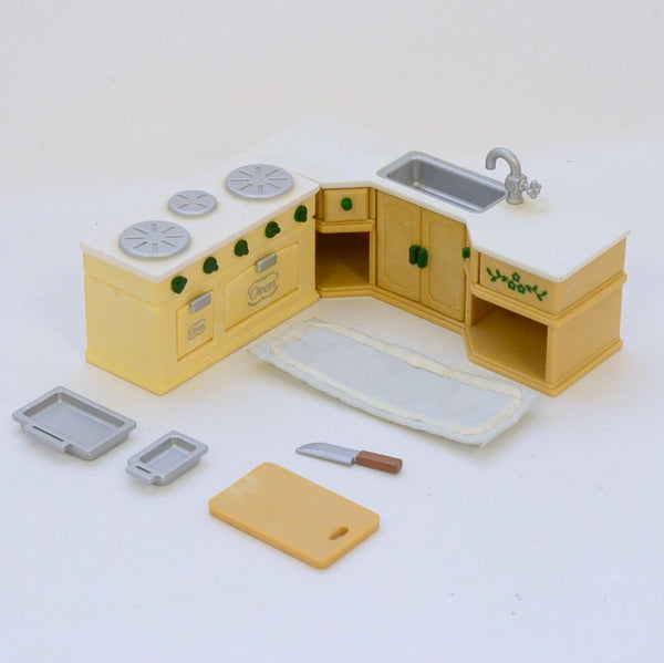 [Used] KITCHEN SET KA-411 Epoch Japan Retired Rare Sylvanian Families