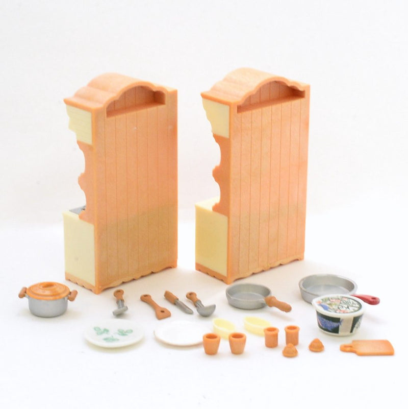 [Used] KITCHEN STOVE AND SINK SET Epoch Japan KA-420 Sylvanian Families