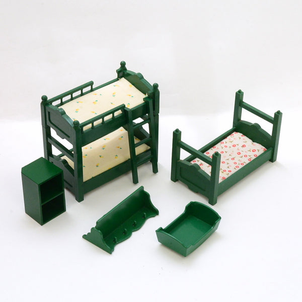 [Used] GREEN FURNITURE SET Epoch Japan Sylvanian Families