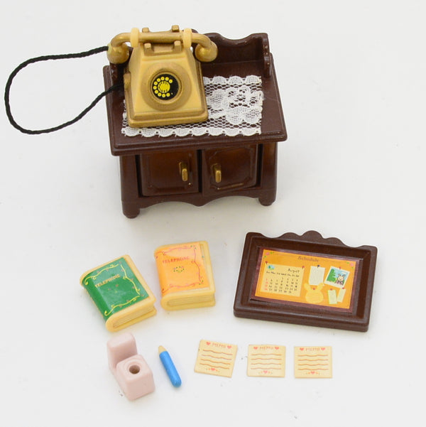 [Used] TELEPHONE STAND SET Epoch Japan Sylvanian Families