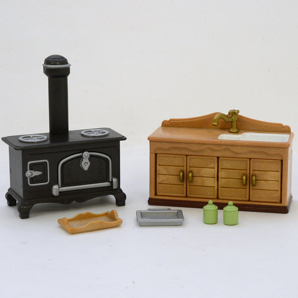 [Used] KITCHEN SET Epoch Japan Sylvanian Families