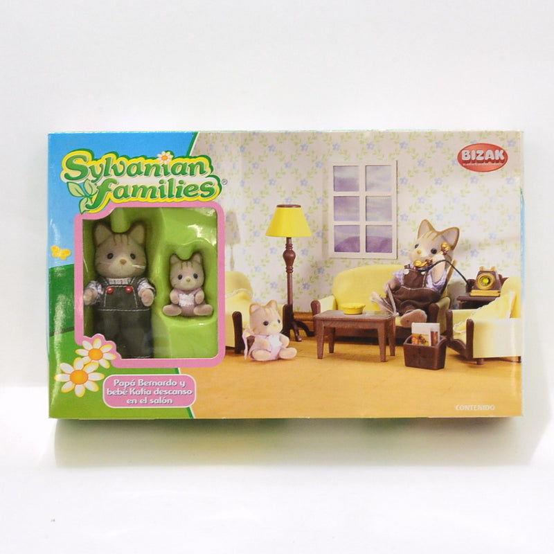 [Used] LIVING ROOM STRIPED CAT Epoch Japan Sylvanian Families