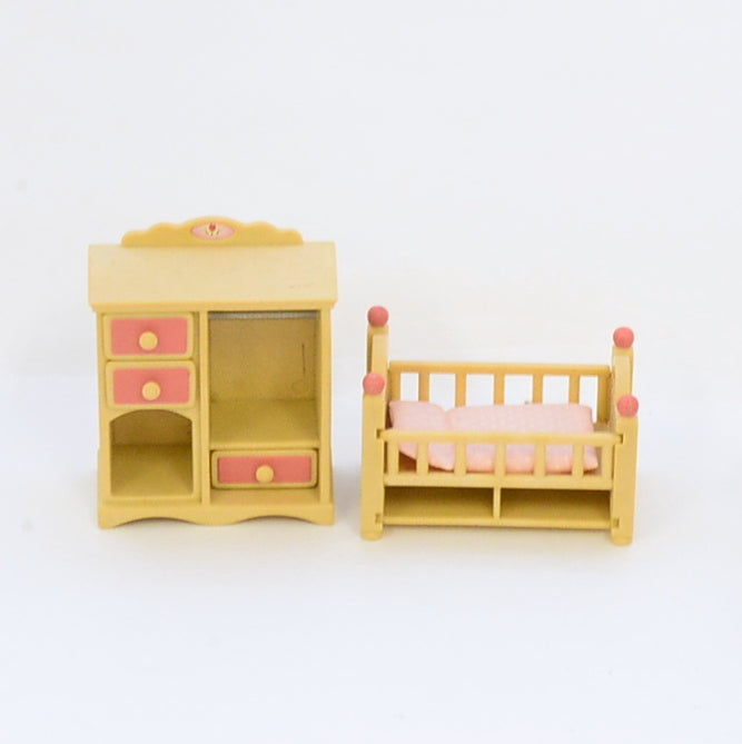 [Used] FURNITURE SET FOR BABY'S ROOM Epoch Japan Sylvanian Families
